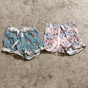 Vera Bradley Floral High Waist Shorts - Blue and Pink Pajamas or Lounge Wear